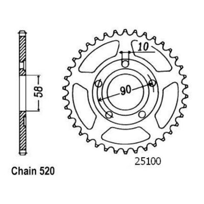 Rozeta pro Honda 25100CZ36